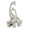 15" Silver Ceramic Contemporary Giraffe Sculpture